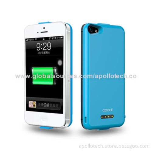 Case Chargers for iPhone 5/5S, w/2,600mAh Real-capacity, A Grade Battery, 127.5*58.5*7.5mm/0.06kg